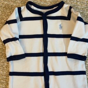 Ralph Lauren long sleeve button-up onesie